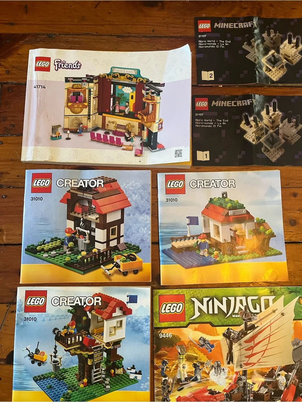 Lego Instruction Manuals Creator Friends Ninjago Minecraft Spidey Bundle*